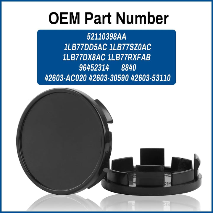 4PCS 63mm 2.48in Wheel Center caps Compatible with RAM Pickup Dakota Avenger 1500 2003-2016 2008-2010 2008-2014 Black OD:63MM ID:58.4MM - Just Closeouts Canada Inc.