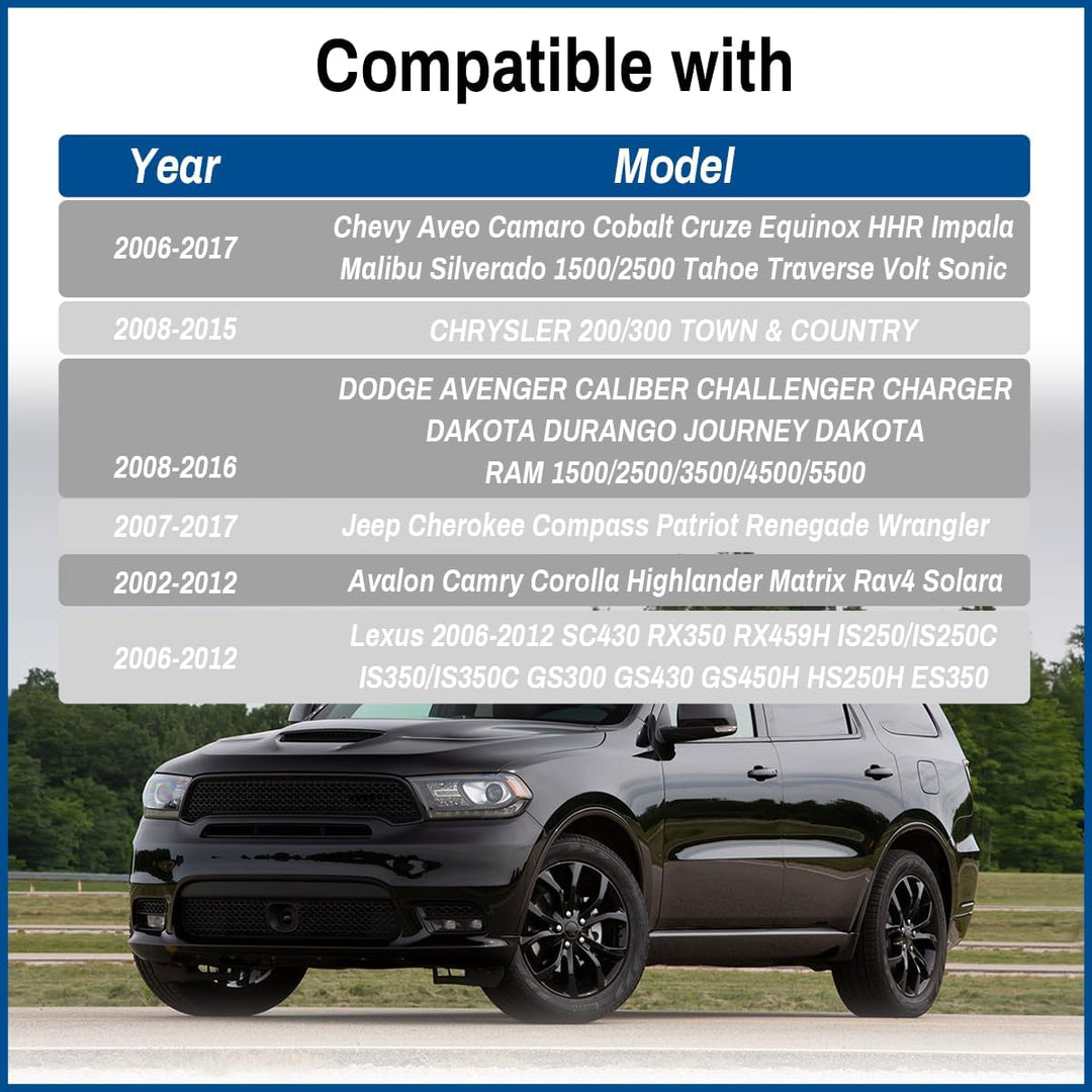 4PCS 63mm 2.48in Wheel Center caps Compatible with RAM Pickup Dakota Avenger 1500 2003-2016 2008-2010 2008-2014 Black OD:63MM ID:58.4MM - Just Closeouts Canada Inc.
