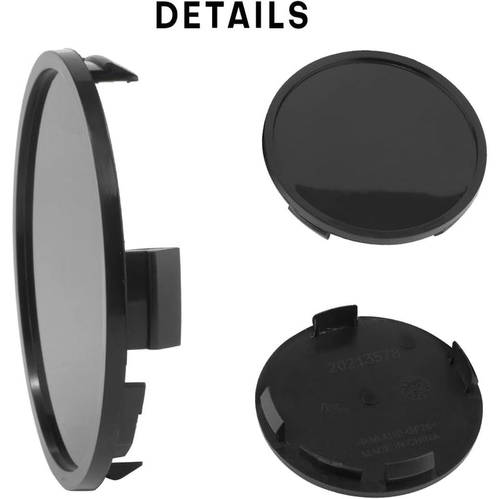 4PCS 76mm(2.99in)/72mm(2.83in) Wheel Hub Center Caps Black ABS Plastic - Just Closeouts Canada Inc.