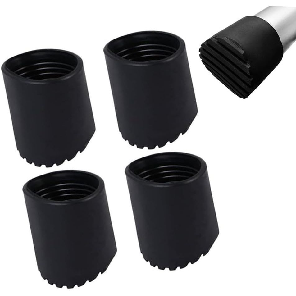 4pcs Non Slip Ladder Feet Rubber Ladder Accessories Replacement Step Ladder Feet Foot Mat Cushion, Rubber Round Telescopic Ladder Accessories Pad Cover Cushion for Ladder Protection Black - Just Closeouts Canada Inc.