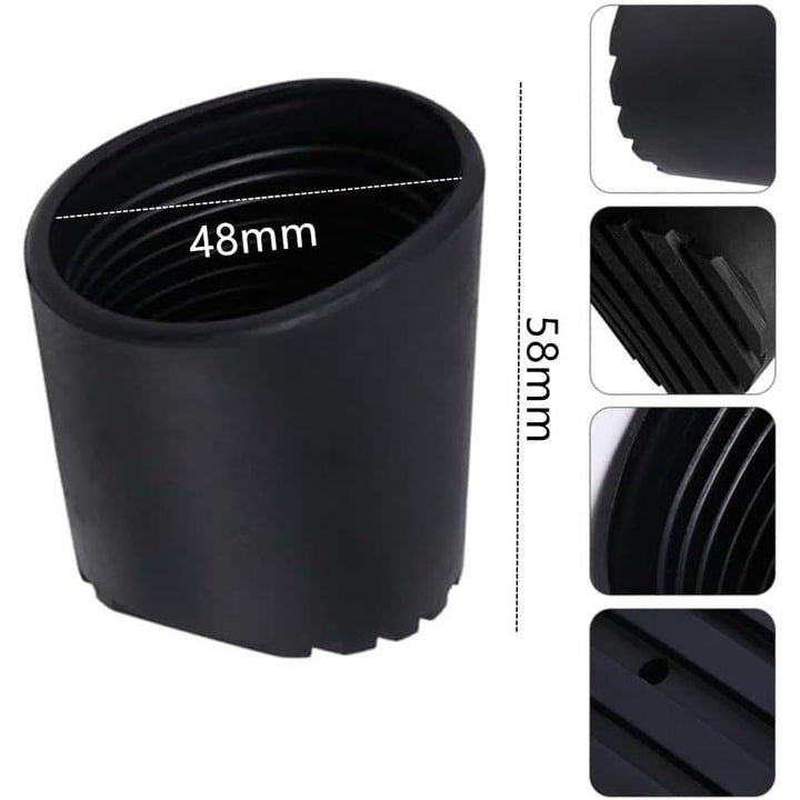 4pcs Non Slip Ladder Feet Rubber Ladder Accessories Replacement Step Ladder Feet Foot Mat Cushion, Rubber Round Telescopic Ladder Accessories Pad Cover Cushion for Ladder Protection Black - Just Closeouts Canada Inc.
