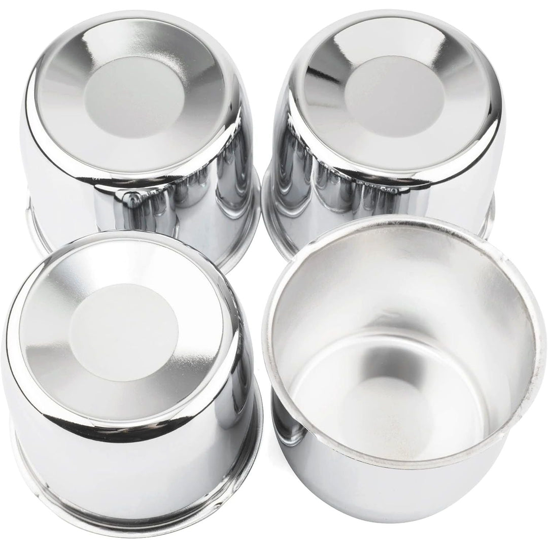 4pcs Push Through Wheel Center Caps Chrome Silver for 108MM 4.25" Center Bore Auto Trailer Wheel Rim - Just Closeouts Canada Inc.