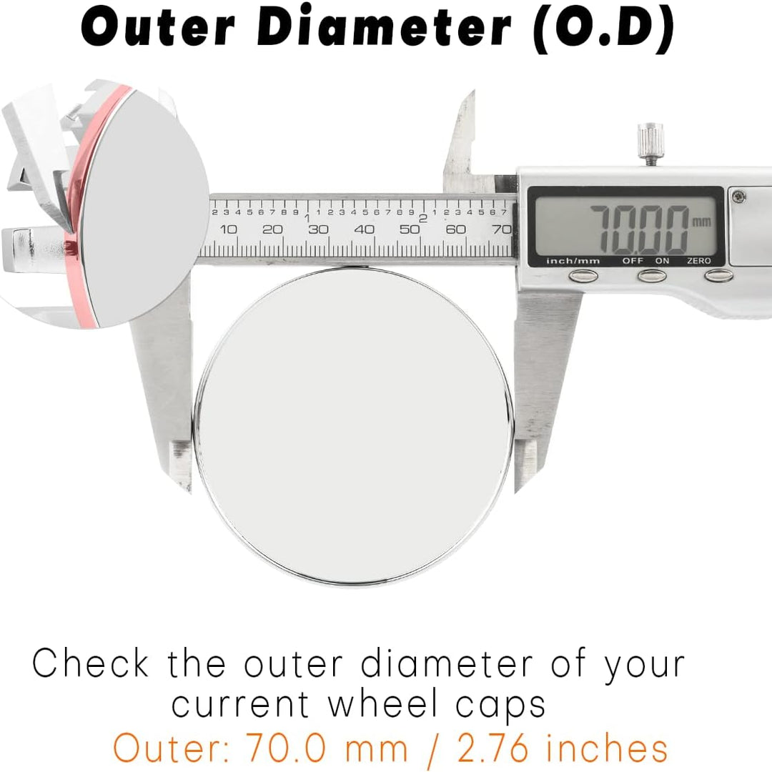 4pcs Wheel Center Caps 70mm /65mm Chrome Silver for 40342 - EA210 Armada (2007 - 2012), Pathfinder (2005 - 2008), Frontier(2005 - 2007) - Just Closeouts Canada Inc.