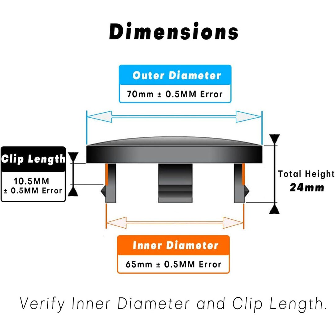 4pcs Wheel Center Caps 70mm /65mm Chrome Silver for 40342 - EA210 Armada (2007 - 2012), Pathfinder (2005 - 2008), Frontier(2005 - 2007) - Just Closeouts Canada Inc.