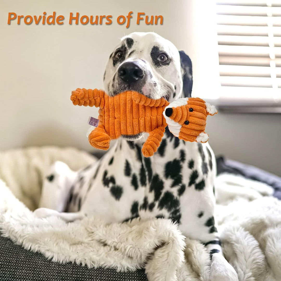 5 Pack Squeaky Plush Dog Toys Assortment: Small Stuffed Puppy Chew Toys, Plush, Squeaky, and Chewy Dog Toys for Puppies Mediem Large Dogs - Just Closeouts Canada Inc.