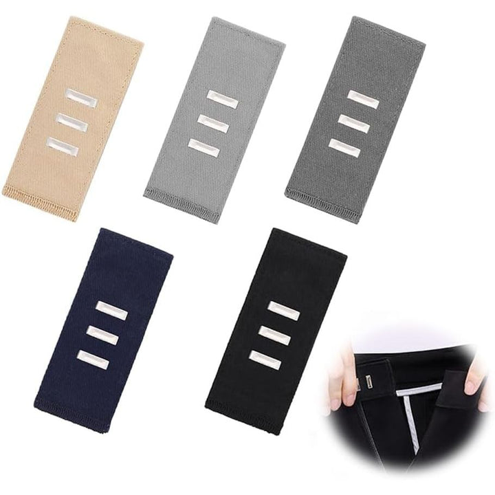5-Piece Adjustable Trouser Waist Extenders, Assorted Colours - Just Closeouts Canada Inc.