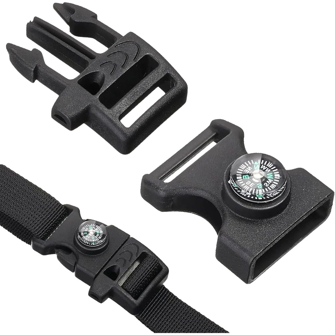 50 Pcs Paracord Bracelet, Buckle Clips Plastic Paracord Buckles - Ideal for Camping Accessories for Camping Travel Emergency Survival Travel, Survival, Travel Kits - Just Closeouts Canada Inc.