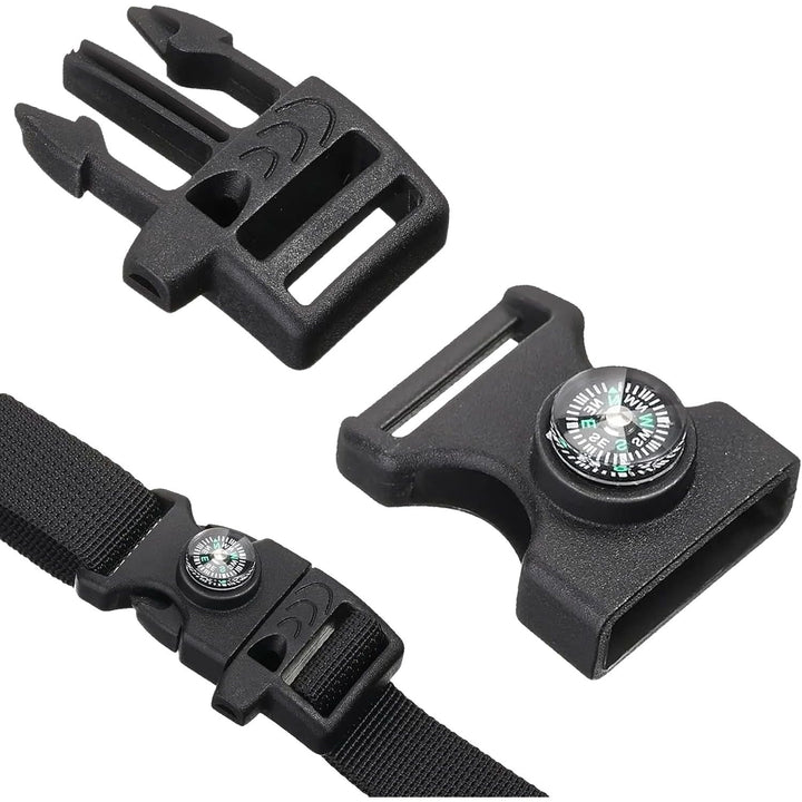 50 Pcs Paracord Bracelet, Buckle Clips Plastic Paracord Buckles - Ideal for Camping Accessories for Camping Travel Emergency Survival Travel, Survival, Travel Kits - Just Closeouts Canada Inc.