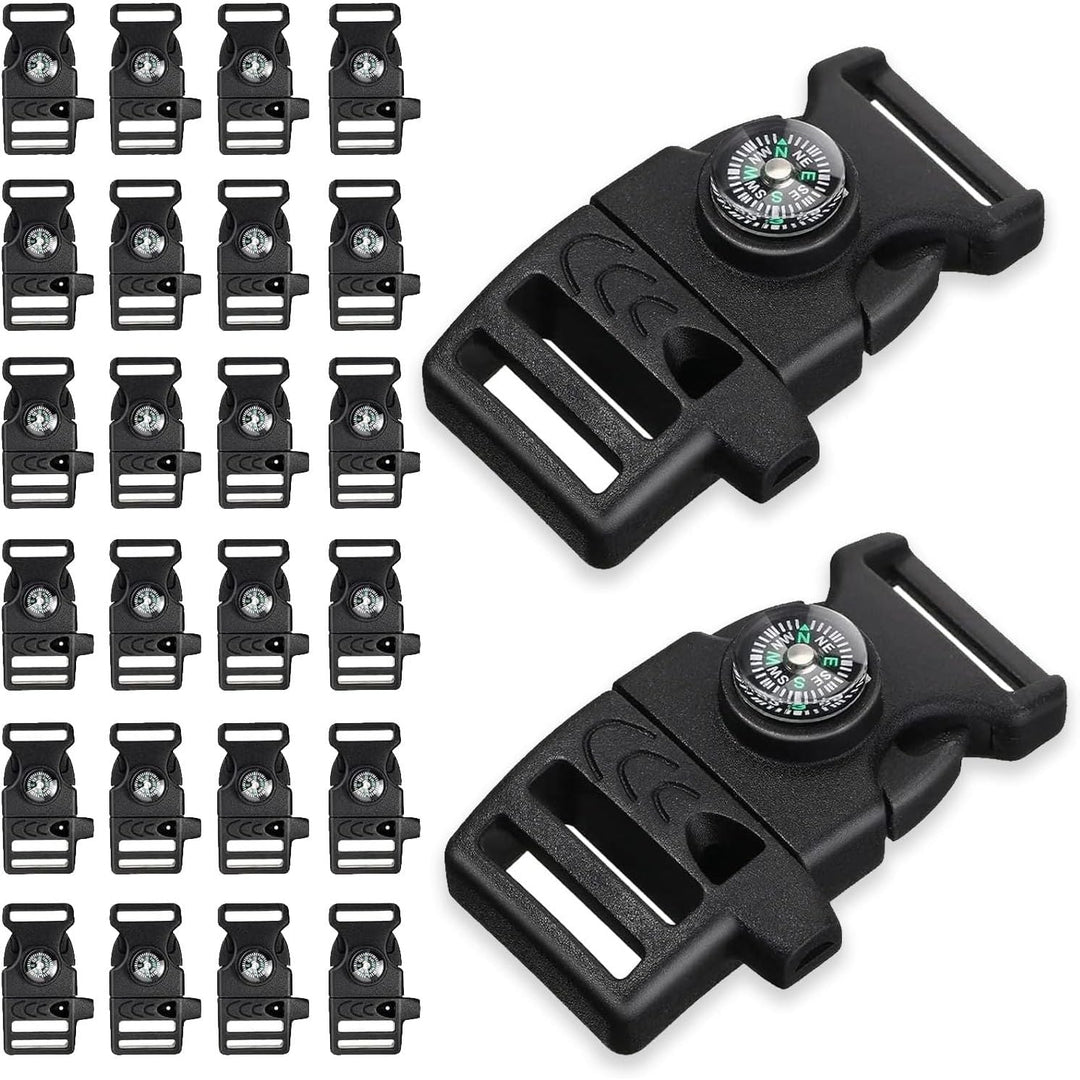 50 Pcs Paracord Bracelet, Buckle Clips Plastic Paracord Buckles - Ideal for Camping Accessories for Camping Travel Emergency Survival Travel, Survival, Travel Kits - Just Closeouts Canada Inc.