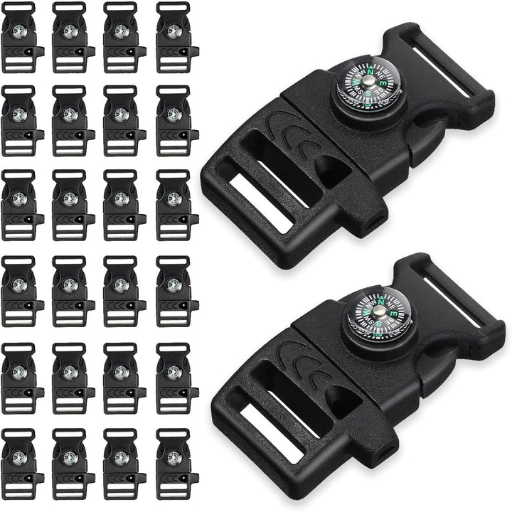 50 Pcs Paracord Bracelet, Buckle Clips Plastic Paracord Buckles - Ideal for Camping Accessories for Camping Travel Emergency Survival Travel, Survival, Travel Kits - Just Closeouts Canada Inc.