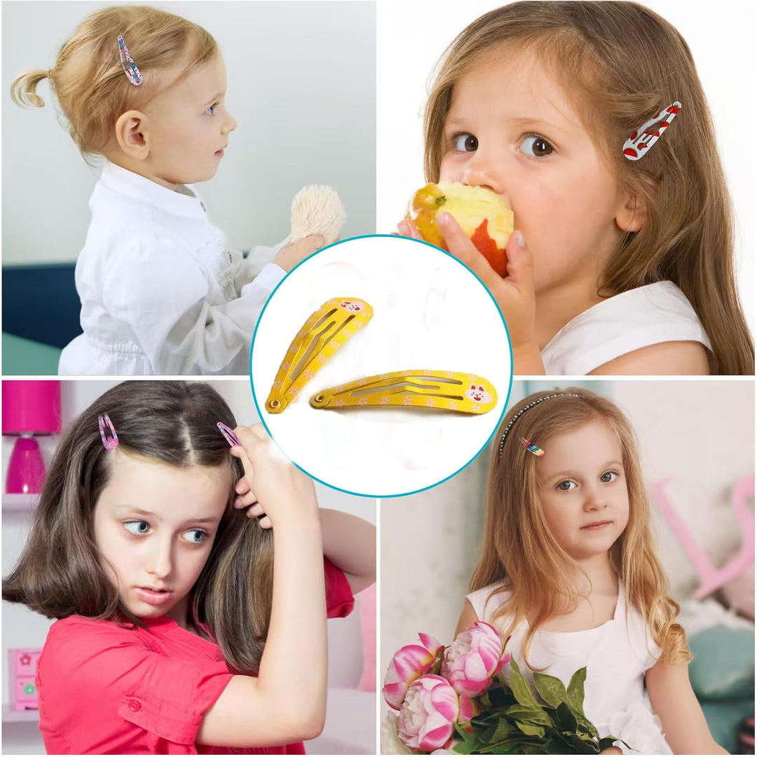 50 Pieces Double Grip Hair Clips, Metal Snap Hair Clip, Snap Clips Pins Women Hair Accessories for Girls Hair Making Salon - Just Closeouts Canada Inc.