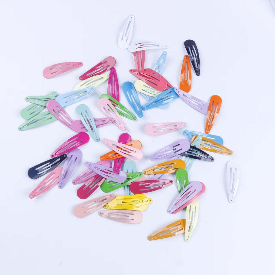 50 Pieces Double Grip Hair Clips, Metal Snap Hair Clip, Snap Clips Pins Women Hair Accessories for Girls Hair Making Salon - Just Closeouts Canada Inc.