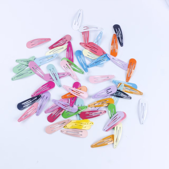 50 Pieces Double Grip Hair Clips, Metal Snap Hair Clip, Snap Clips Pins Women Hair Accessories for Girls Hair Making Salon - Just Closeouts Canada Inc.