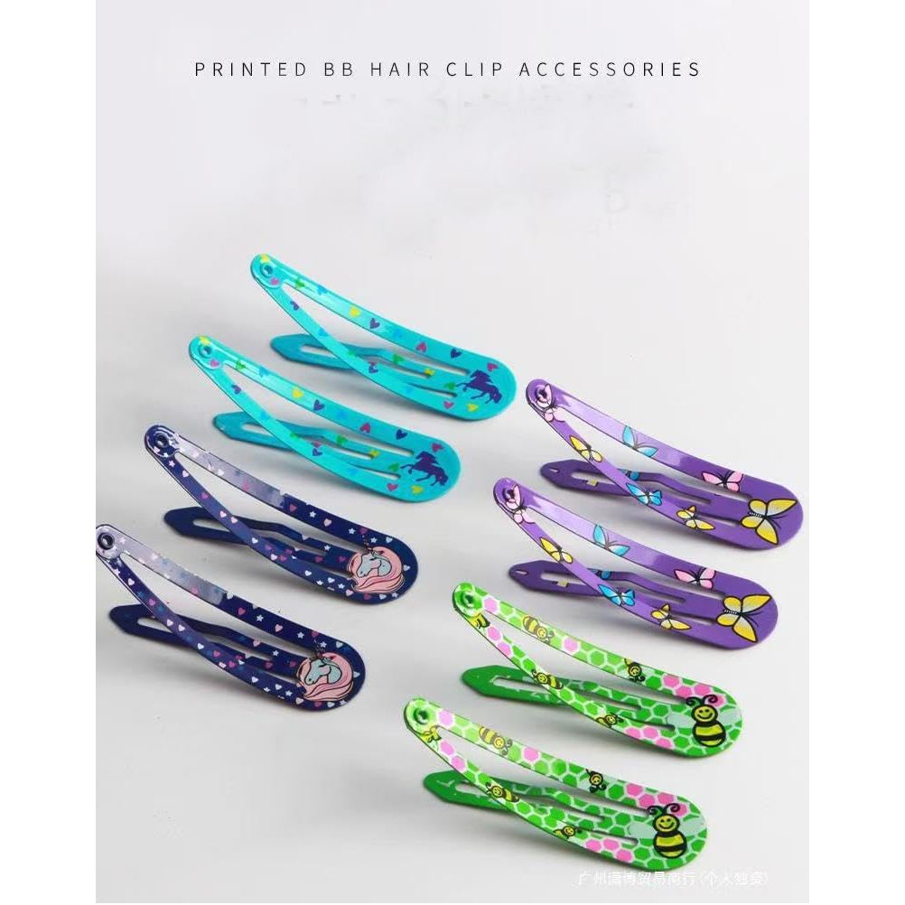 50 Pieces Double Grip Hair Clips, Metal Snap Hair Clip, Snap Clips Pins Women Hair Accessories for Girls Hair Making Salon - Just Closeouts Canada Inc.