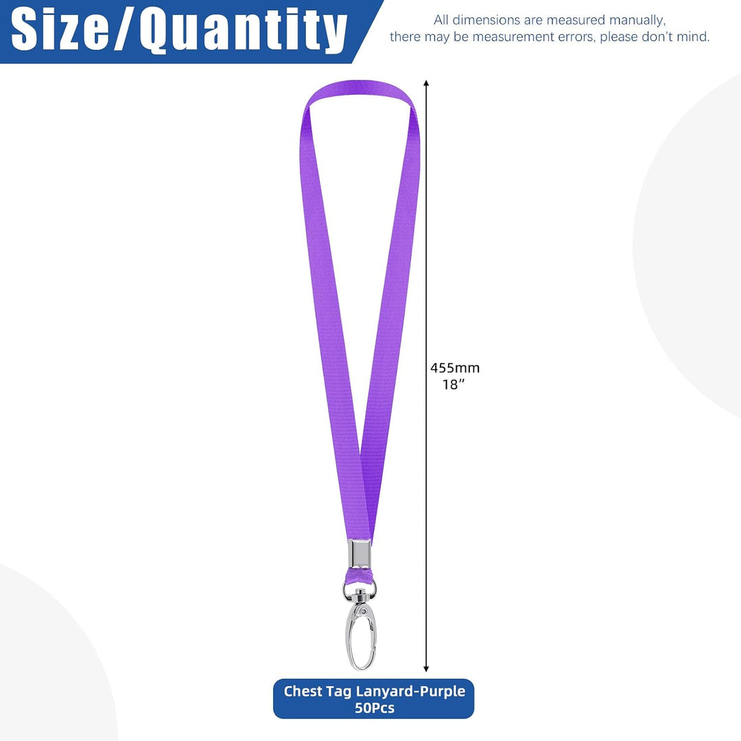 50 Purple Nylon Lanyards with Swivel Clips for ID Badges - Just Closeouts Canada Inc.