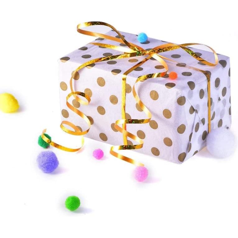 500 Yards Gold Curling Ribbons, Shiny Glitter Laser Balloon Ribbon Balloon String Thin Ribbons for Party Decoration Gift Wrapping Hanging for Christmas New Year Birthday Wedding Shower - Just Closeouts Canada Inc.