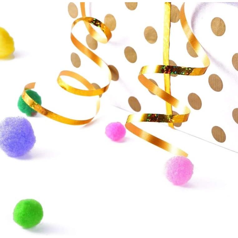 500 Yards Gold Curling Ribbons, Shiny Glitter Laser Balloon Ribbon Balloon String Thin Ribbons for Party Decoration Gift Wrapping Hanging for Christmas New Year Birthday Wedding Shower - Just Closeouts Canada Inc.