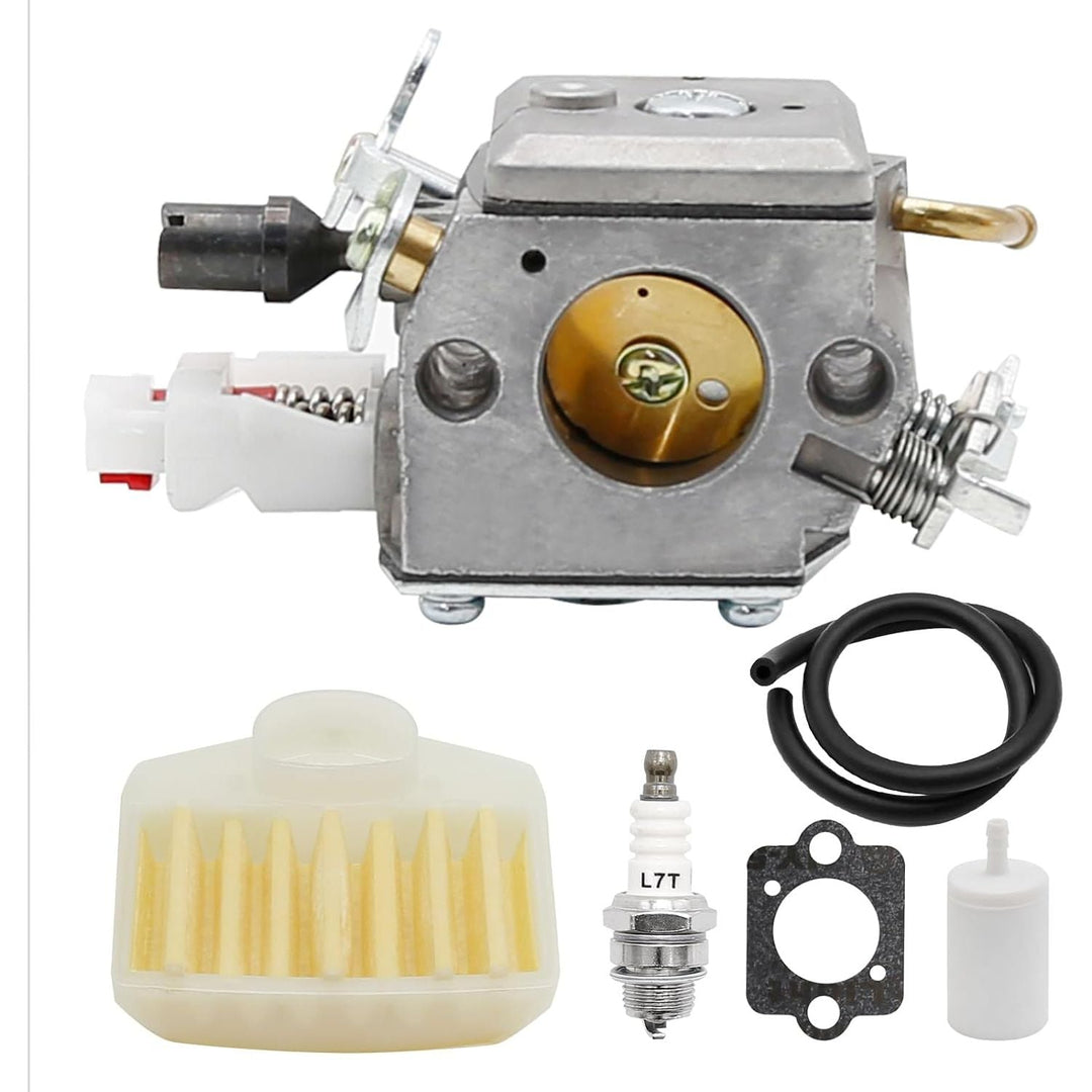 503283208 Carburetor Replacement for Husqvarna 340 340E 345 345E 346XP 350 350EPA 351 353 353EPA Chainsaw Replacement for ZAMA C3-El18 C3- EL42 Single Tube Carb with Air Filter&Fuel Line - Just Closeouts Canada Inc.