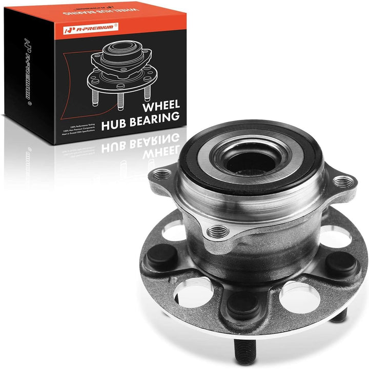 Rear AWD five-lug wheel hub and bearing assembly