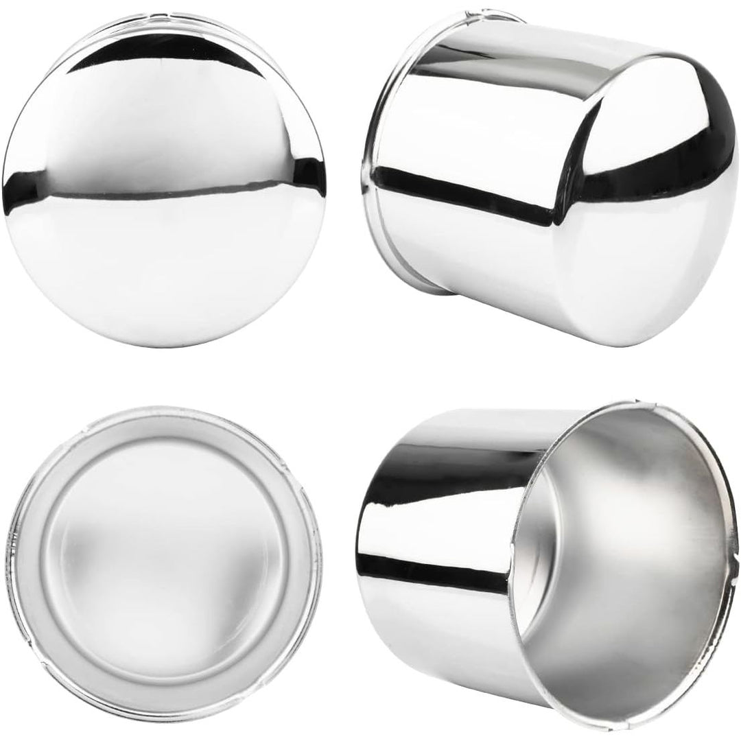 4Pcs 5.15inch Trailer Wheel Center Caps Fit 5.15" Center Bore Truck Trailer RV SUV Wheels Rims, Carbon Steel Chrome Silver Hub Covers