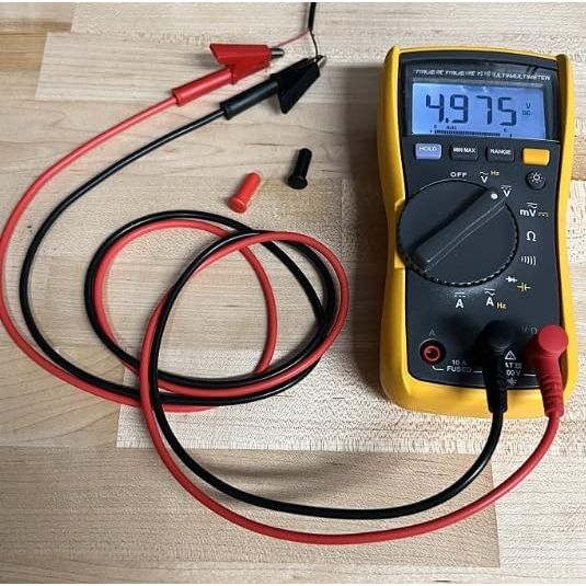 2Pcs Multimeter Test Lead Accessory, Alligator Clips to Banana Plugs, 15A 1000V, 3.5ft Silicone Cable, Black & Red