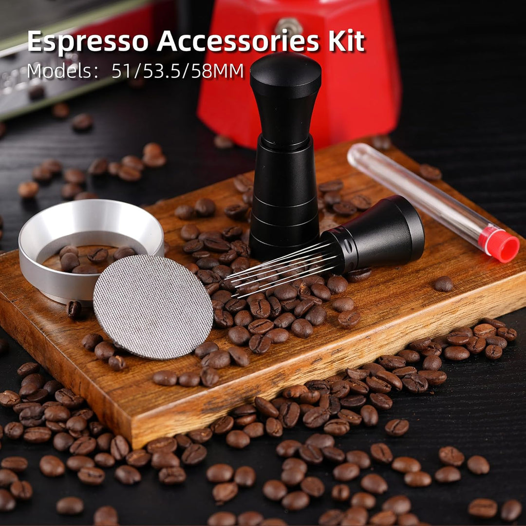 51mm Wdt Tool Espresso Accessories Kit, Dosing Funnel and Puck Screen Set, Espresso Stirrer Distribution Tool, Espresso Whisk for Barista Espresso Tools - Just Closeouts Canada Inc.X004YR9IG3