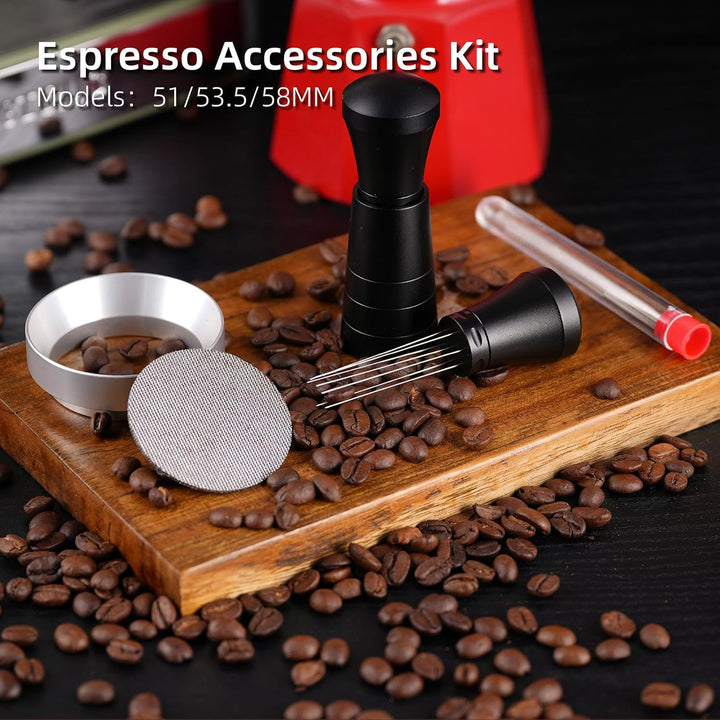 51mm Wdt Tool Espresso Accessories Kit, Dosing Funnel and Puck Screen Set, Espresso Stirrer Distribution Tool, Espresso Whisk for Barista Espresso Tools - Just Closeouts Canada Inc.X004YR9IG3