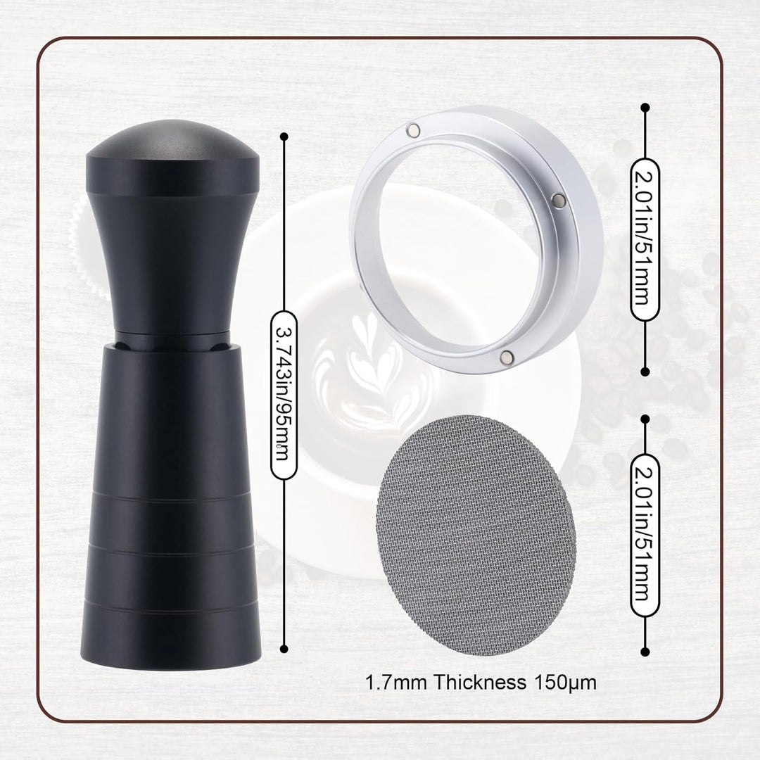 51mm Wdt Tool Espresso Accessories Kit, Dosing Funnel and Puck Screen Set, Espresso Stirrer Distribution Tool, Espresso Whisk for Barista Espresso Tools - Just Closeouts Canada Inc.X004YR9IG3