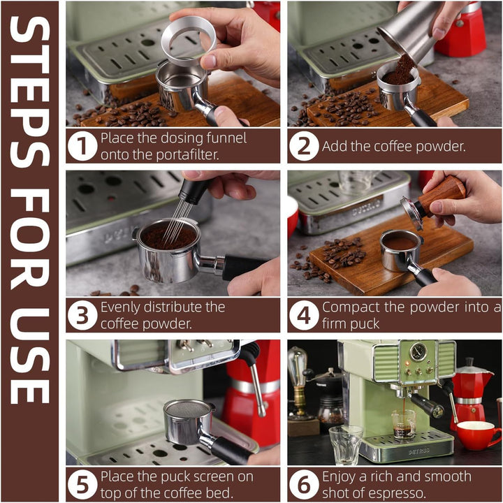 51mm Wdt Tool Espresso Accessories Kit, Dosing Funnel and Puck Screen Set, Espresso Stirrer Distribution Tool, Espresso Whisk for Barista Espresso Tools - Just Closeouts Canada Inc.X004YR9IG3