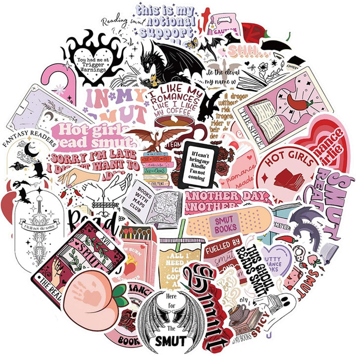52-Piece Bookish Reading Sticker Pack for Adults - Just Closeouts Canada Inc.