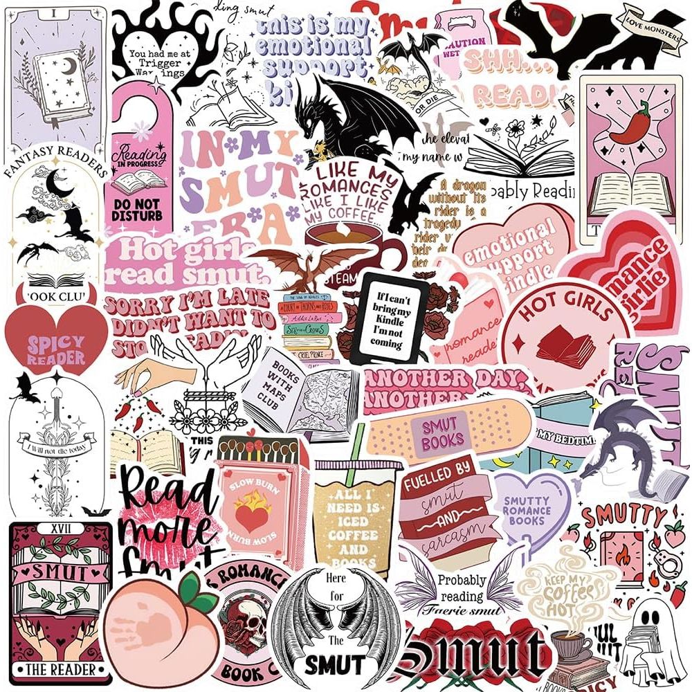 52-Piece Bookish Reading Sticker Pack for Adults - Just Closeouts Canada Inc.
