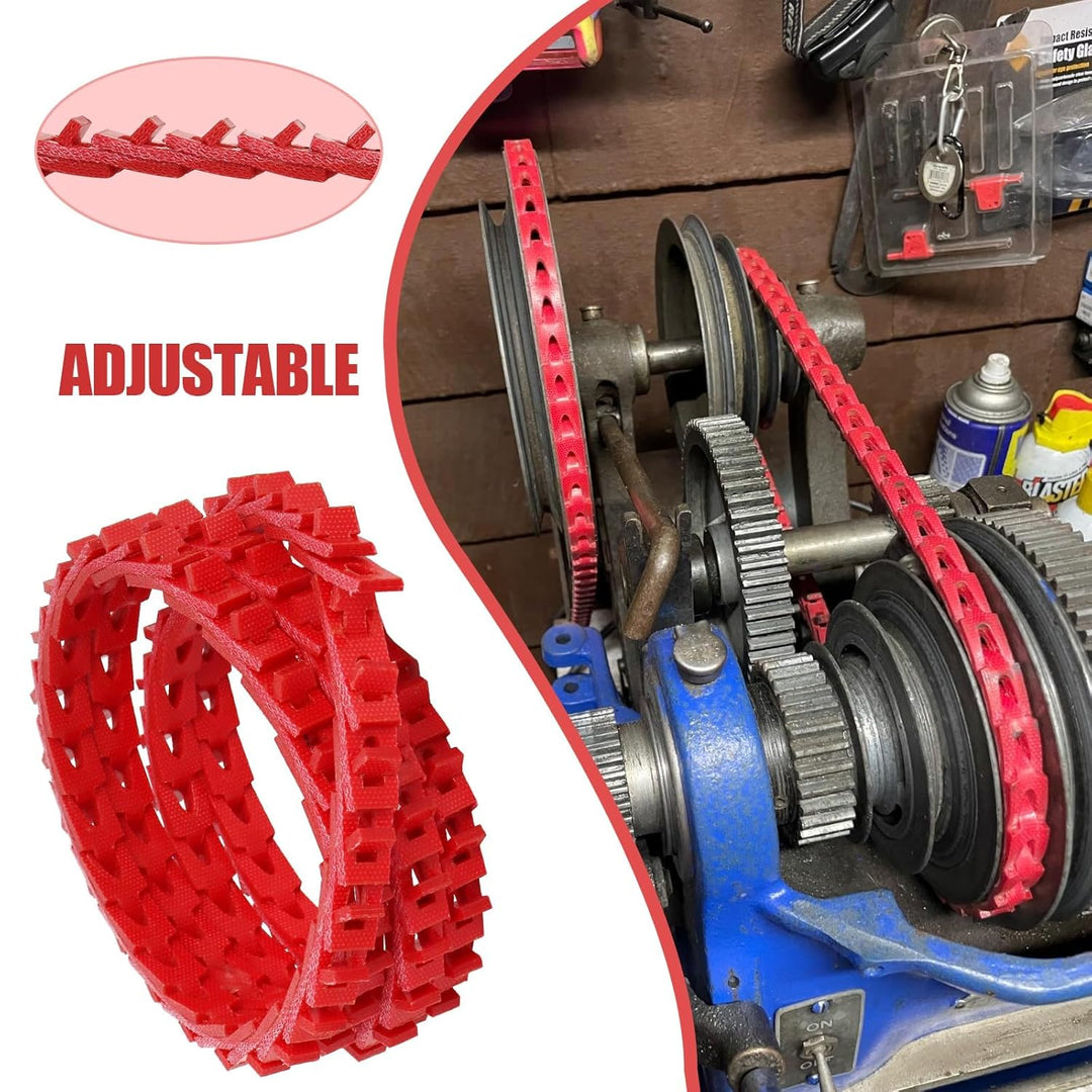 5FT Power Twist V Belt 1/2-Inch x 5 Feet A Type, Adjustable Link V Belt Drive Belt Perfect for Lathes, Table Saws and Other Woodworking Tools (Red) - Just Closeouts Canada Inc.
