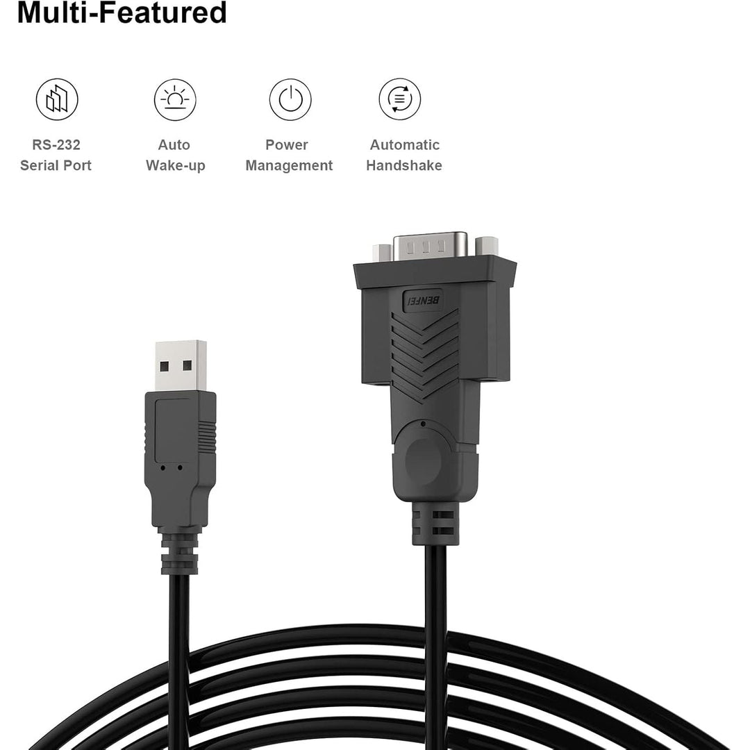 6-Foot USB-A to RS-232 DB9 Serial Adapter Cable - Just Closeouts Canada Inc.
