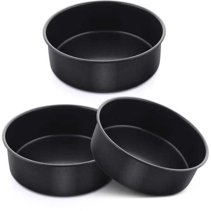 6 Inch Cake Pan Set of 3, E - far Nonstick Stainless Steel Small Round Cake Pans Tin for Baking Layer Cakes, Stainless Steel Core & Non - Toxic Coating, Straight Side & 2 Inch Deep - Just Closeouts Canada Inc.