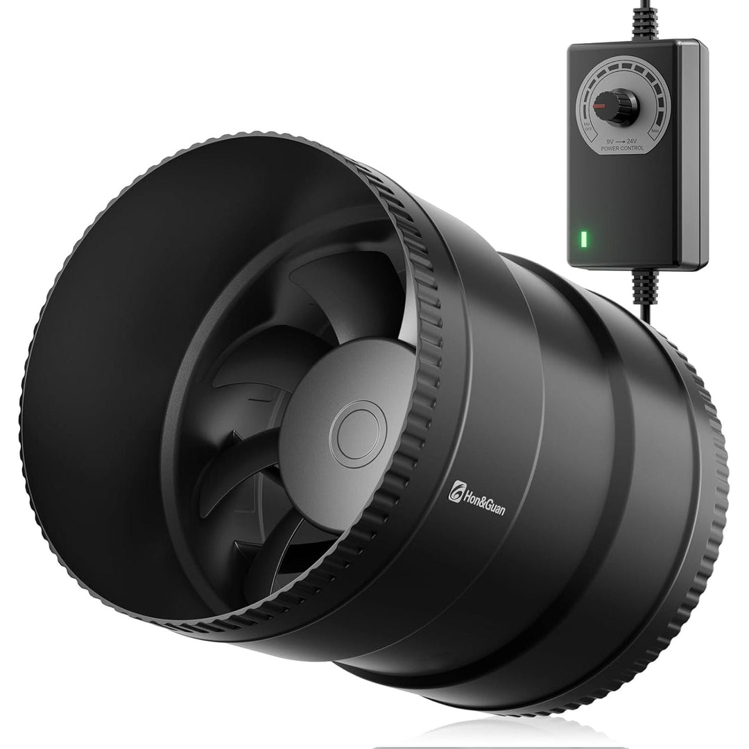 6 Inch Inline Booster Duct Fan with Speed Controller - 345 CFM Airflow with 19.2W Ultra-Low Power and Low Noise - Just Closeouts Canada Inc.X003VDHNLD