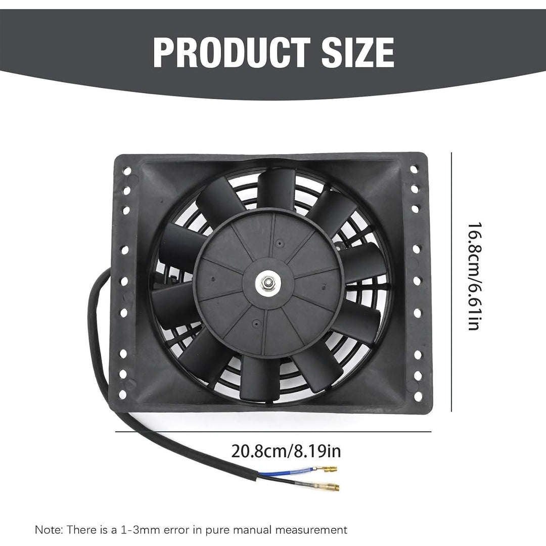 6'' Inch Small Slim Push Pull Electric Cooling Fan, Black Radiator Oil Cooler Mount Kit, Plastic Electric Fan with Mount Kit for Cooling the Entire Engine Bay - Just Closeouts Canada Inc.