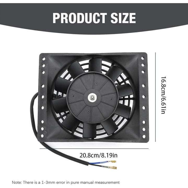 6'' Inch Small Slim Push Pull Electric Cooling Fan, Black Radiator Oil Cooler Mount Kit, Plastic Electric Fan with Mount Kit for Cooling the Entire Engine Bay - Just Closeouts Canada Inc.