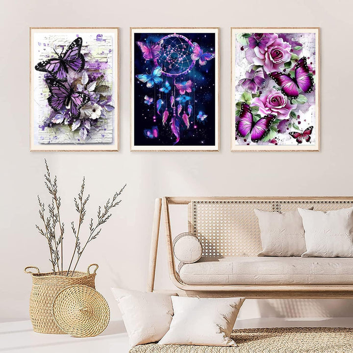 6 Pack Diamond Painting Kits for Adults Peinture Diamant 5D Adulte NouveautŽ Gem Art Dots for Beginner Women DIY Crafts for Home Wall Decor 11.8x15.7 Inches Butterfly Style - Just Closeouts Canada Inc.