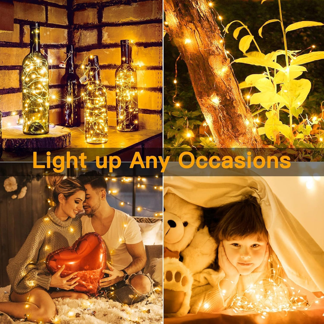6 Pack LED Fairy Lights Battery Operated String Lights - 7 ft 20 LED Firefly Silver Wire Lights - Just Closeouts Canada Inc.X003Y3QNUH