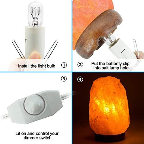 6 Pack Salt Lamp Bulbs, Replacement 15 Watt E12 Socket Incandescent Bulbs for Himalayan Salt Rock Lamps and Plug in Night Lights - Just Closeouts Canada Inc.