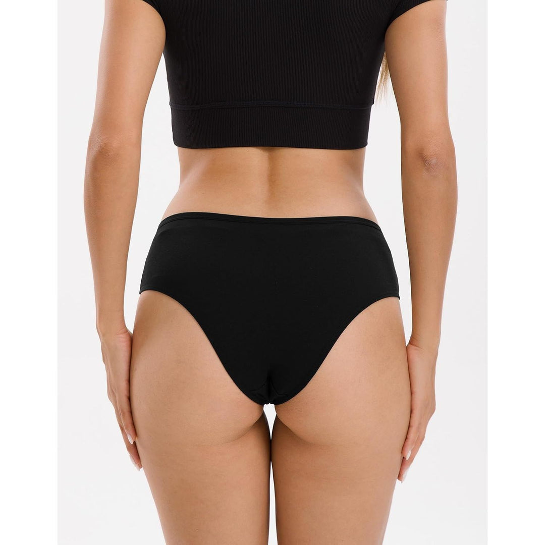 6-Pack Women's Cotton Cheeky Hipster Underwear - Black, Small - Just Closeouts Canada Inc.X004BTUKUH