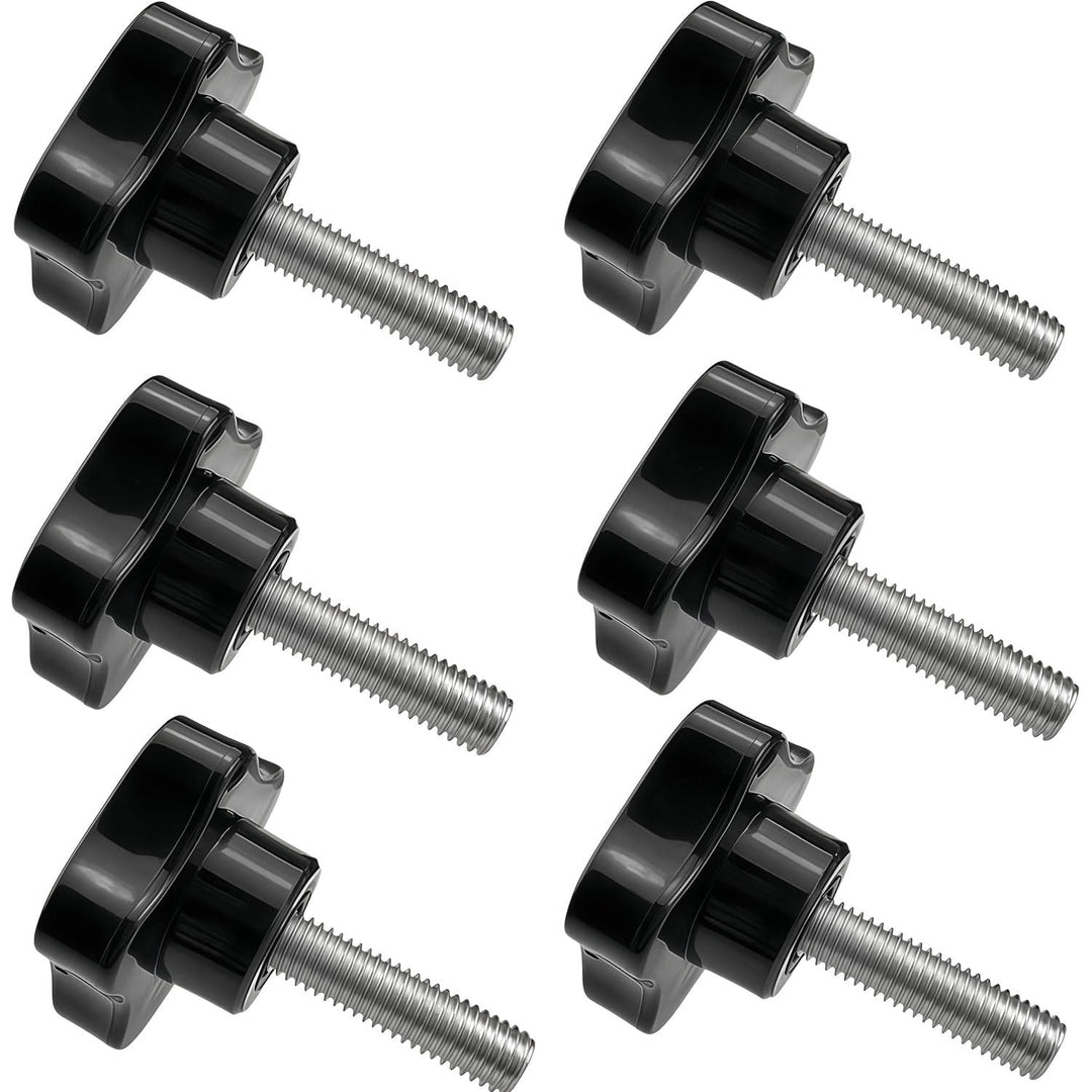 6 pcs Clamping Screw Knobs Handle, M8 x 25 mm Star Thread Handle, Replacement Tightening Screw, Quick Disassembly Replacement Parts, for Umbrella Base Replacement knob - Just Closeouts Canada Inc.