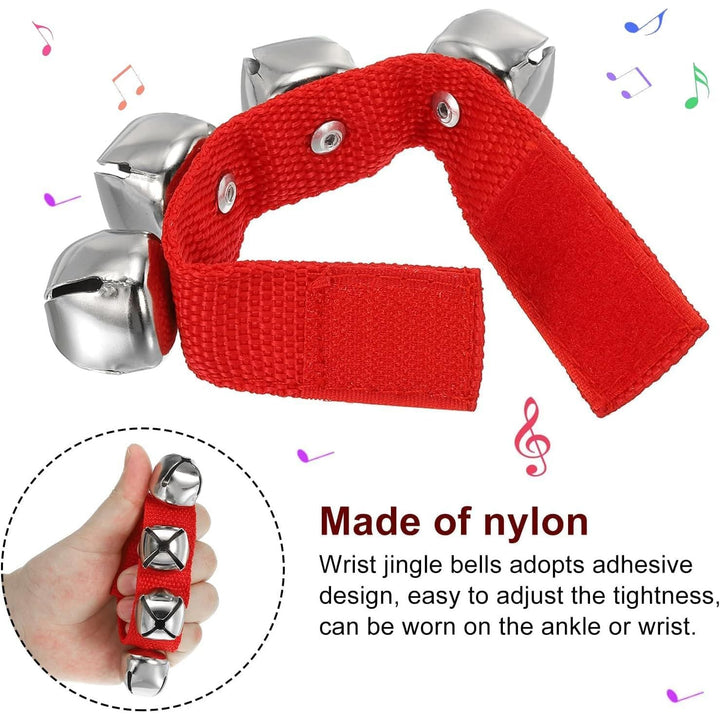 6-Piece Red and Green Wrist and Ankle Jingle Bell Set - Just Closeouts Canada Inc.