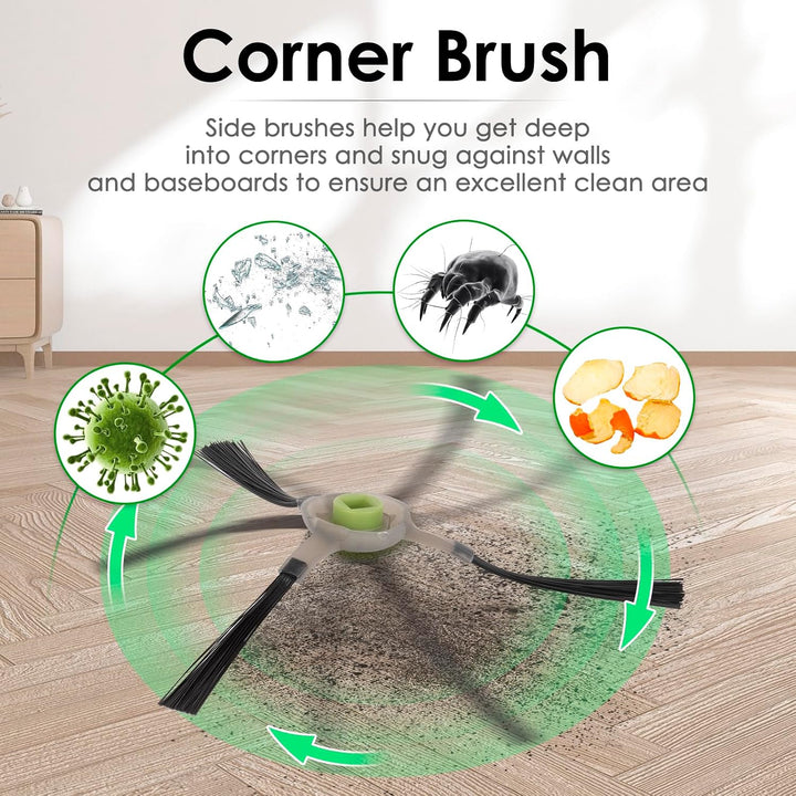6 Pieces Side Brush for Lefant M1, M320, M310, M210B M213S M210S M210 M213 M210 Pro M210P, OKP Life K2 K3 K3A K4 K5, Robot Vacuum Cleaner Sweeping Brushes, Replacement Parts Corner Brush Accessories - Just Closeouts Canada Inc.X004VZ5TAR