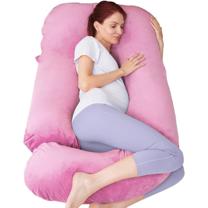 60 Inch Pregnancy Pillow for Sleeping, Extra Large U Shaped Body Pillow, Maternity Pillow for Pregnant Women (Purple) - Just Closeouts Canada Inc.