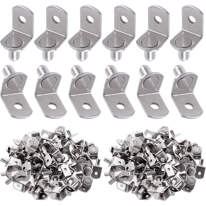 60-Piece Silver L-Shaped Shelf Support Pins, 6 mm - Just Closeouts Canada Inc.X002YUBM1B