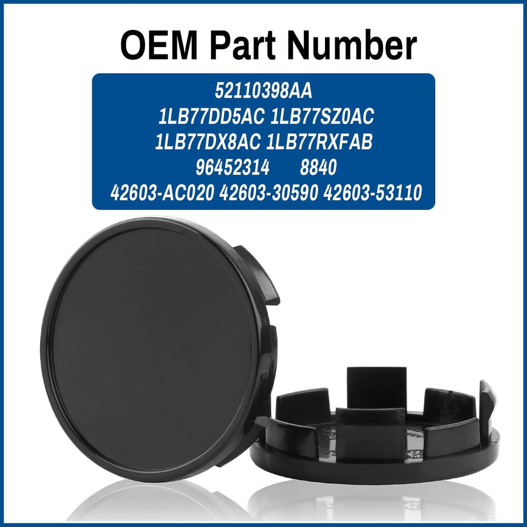 4PCS 63mm 2.48in Wheel Center caps Compatible with RAM Pickup Dakota Avenger 1500 2003-2016 2008-2010 2008-2014 Black OD:63MM ID:58.4MM