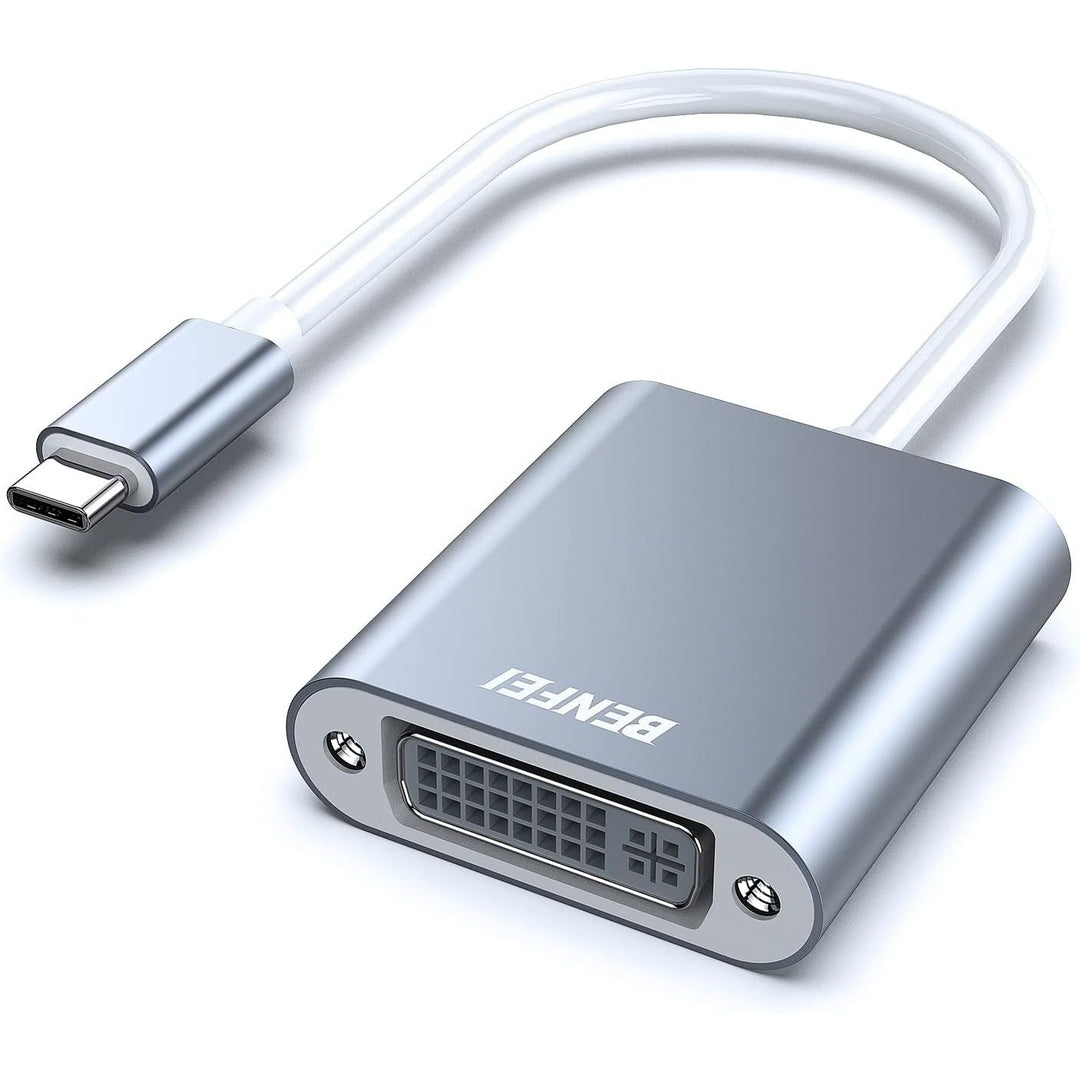 USB C to DVI Adapter, Type-C to DVI Adapter [Thunderbolt 3/4 Compatible] with iPhone 15 Pro/Max, MacBook Pro/Air 2023, iPad Pro, iMac, S23, XPS 17, Surface Book 3 and More - Grey