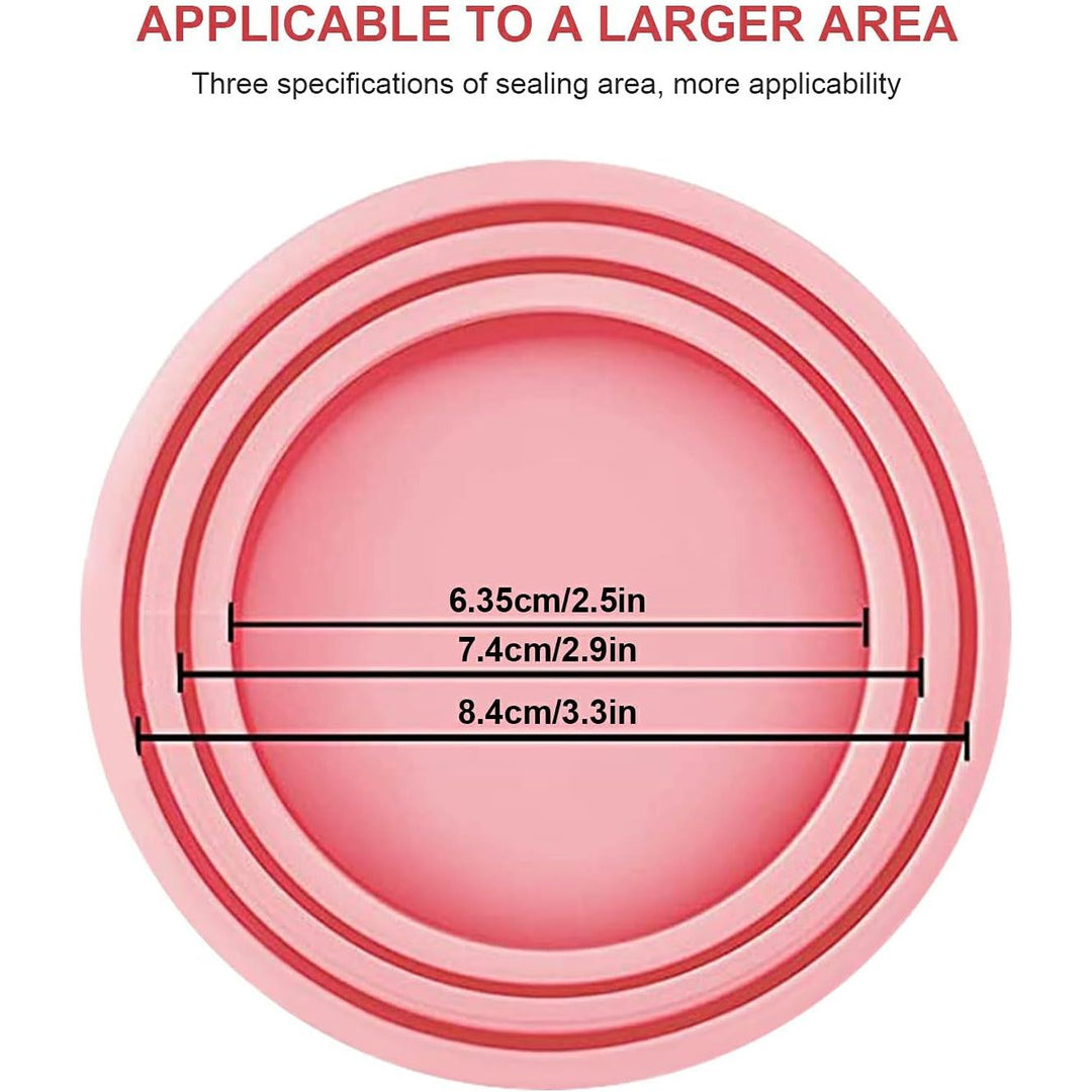 Pet Food Can Cover Set, Universal Silicone Cat Dog Food Can Lids 1 Fit 3 Standard Size Can Tops Covers for Pet Cat Dog Feeding Can and Wet Food Storage, Multi-Functional Pet Food Can Supplies(4PCS)