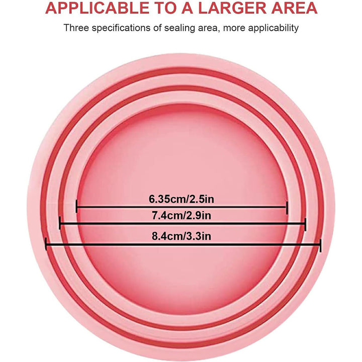 Pet Food Can Cover Set, Universal Silicone Cat Dog Food Can Lids 1 Fit 3 Standard Size Can Tops Covers for Pet Cat Dog Feeding Can and Wet Food Storage, Multi-Functional Pet Food Can Supplies(4PCS)
